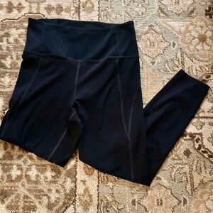 Girlfriend Collective Black High-Waisted Leggings- 3/4- not full length